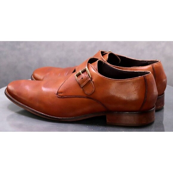 Cole Haan Men\'s Monk Strap Dress Shoes Size 13 M Leather Tan C11826